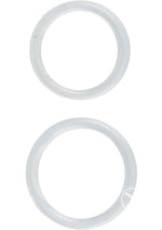 Load image into Gallery viewer, Silicone Rings Cock Rings - Clear - 2 Per Set
