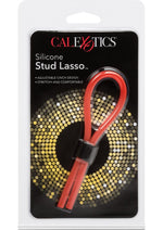 Load image into Gallery viewer, Silicone Stud Lasso Cock Ring - Red
