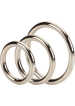 Load image into Gallery viewer, Silver Cock Rings - Metal/Silver - 3 Piece Set
