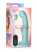 Load image into Gallery viewer, Simply Sweet 21x Vibrating Thick Rechargeable Silicone Dildo with Remote - Teal
