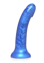 Load image into Gallery viewer, Simply Sweet Metallic Silicone Dildo - Blue - 7in

