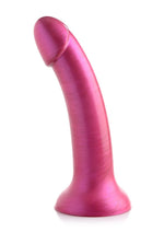 Load image into Gallery viewer, Simply Sweet Metallic Silicone Dildo - Pink - 7in
