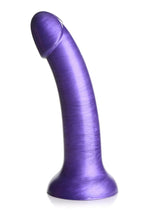 Load image into Gallery viewer, Simply Sweet Metallic Silicone Dildo - Purple - 7in
