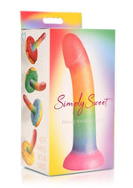 Load image into Gallery viewer, Simply Sweet Phallic Silicone Rainbow Dildo - Multicolor
