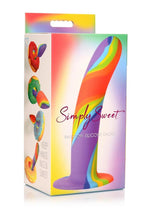 Load image into Gallery viewer, Simply Sweet Rainbow Silicone Dildo - Multicolor
