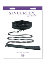 Load image into Gallery viewer, Sincerely Lace Adjustable Collar and Leash - Black - Set
