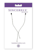 Load image into Gallery viewer, Sincerely Teardrop Nipple Clips - Metal/Silver - 18in

