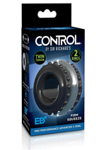 Load image into Gallery viewer, Sir Richard&#39;s Control Pro Performance Advanced Cock Ring - Black/Clear/Grey
