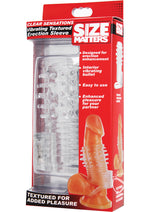 Load image into Gallery viewer, Size Matters Clear Sensations Vibrating Textured Erection Sleeve - Clear

