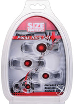 Load image into Gallery viewer, Size Matters Endurance Clear 4 Ring Penis - Clear - Set
