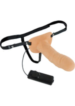 Load image into Gallery viewer, Size Matters Erection Assist Hollow Strap-On Vibe - Vanilla
