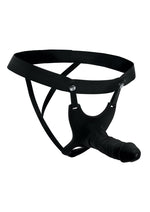 Load image into Gallery viewer, Size Matters Hollow Silicone Dildo Strap-On - Black
