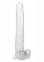 Load image into Gallery viewer, Size Queen Dildo with Balls - Clear - 12in
