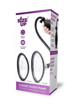 Load image into Gallery viewer, Size Up Classic Pussy Pump with Two Chambers - Black/Clear
