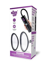 Load image into Gallery viewer, Size Up Rechargeable Pussy Pump Two Chambers - Black/Clear
