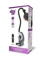 Load image into Gallery viewer, Size Up Rechargeable Vibrating Petite Pump - Black/Clear
