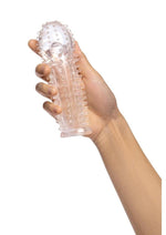 Load image into Gallery viewer, Size Up Texured Clear View Penis Extender with Ball Loop
