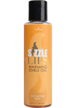 Load image into Gallery viewer, Sizzle Lips Warming Edible Gel Butter Rum - 4.2oz
