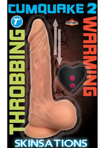 Load image into Gallery viewer, Skinsations Cum Quake 2 Thrusting Vibrator Heat Dildo - Vanilla
