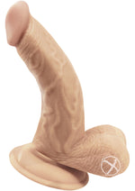 Load image into Gallery viewer, Skinsations Curve Ball Realistic Dildo with Suction Cup Waterproof - Flesh/Vanilla - 7in
