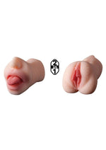 Load image into Gallery viewer, Skinsations Man Eater Pussy/Mouth Masturbator Textured Dual Entry Stroker
