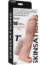 Load image into Gallery viewer, Skinsations Pleasure Boot Extreme Vibe Rechargeable Silicone Cock Sleeve - Vanilla
