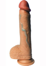Load image into Gallery viewer, Skinsations Squirmer Rechargeable Vibrating Silicone Dildo - Vanilla - 7.5in
