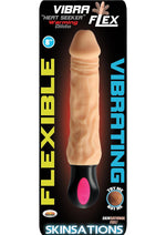 Load image into Gallery viewer, Skinsations Vibra Flex Heat Seeker Warming Dildo - Flesh - 8in
