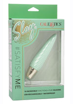 Load image into Gallery viewer, Slay #Satisfyme Rechargeable Silicone Bullet Vibrator - Green
