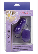 Load image into Gallery viewer, Slay #Thrustme Silicone Rechargeable Thrusting Rotating Vibrator with Remote - Purple
