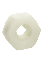 Slop Top Nasty Luv Silicone Dual Entry Pussy and Ass - Glow In The Dark/Vanilla