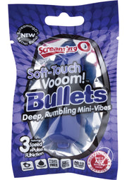 Soft Touch Vooom Bullets Reuseable Latex Free Waterproof - Blue
