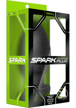Load image into Gallery viewer, Spark Silicone Butt Plug - Small - Carbon Fiber - Black
