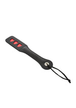Load image into Gallery viewer, Sportsheets Leather Heart Impression Paddle - Black - 12in
