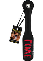 Load image into Gallery viewer, Sportsheets Leather Love Impression Paddle - Black - 12in
