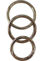 Load image into Gallery viewer, Sportsheets Metal O Ring Cock Ring - Metal/Silver - 3 Pack
