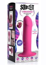 Load image into Gallery viewer, Squeeze-It Vibrating Squeezable Rechargeable Silicone Phallic Dildo - Pink
