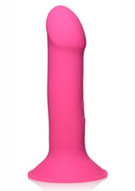 Load image into Gallery viewer, Squeeze-It Vibrating Squeezable Rechargeable Silicone Phallic Dildo - Pink
