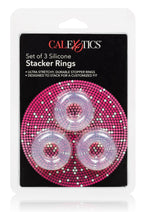 Load image into Gallery viewer, Stacker Rings Silicone Cock Rings - Clear - 3 Piece
