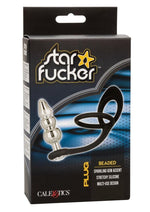 Load image into Gallery viewer, Star Fucker Beaded Plug Silicone Dual Enhancer - Black/Metal

