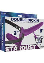 Load image into Gallery viewer, Stardust Double Dickin Silicone Double Dildo Strap-On - Purple
