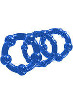 Load image into Gallery viewer, Stay Hard Beaded Cock Rings (3 Sizes - Blue
