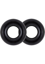 Load image into Gallery viewer, Stay Hard Donut Rings Oversized - Black - 2 Pack
