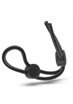 Load image into Gallery viewer, Stay Hard Silicone Double Loop Cock Ring - Black
