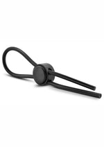 Load image into Gallery viewer, Stay Hard Silicone Loop Cock Ring - Black

