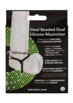 Load image into Gallery viewer, Steel Beaded Dual Silicone Maximizer Cock Ring
