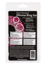 Load image into Gallery viewer, Steel Beaded Silicone Ring

