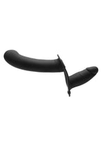 Load image into Gallery viewer, Strap U 28x Rechargeable Silicone 28x Double Dildo with Harness and Remote Control - Black
