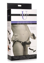 Load image into Gallery viewer, Strap U 28x Rechargeable Silicone 28x Double Dildo with Harness and Remote Control - Black
