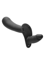 Load image into Gallery viewer, Strap U 28x Rechargeable Silicone 28x Large Double Dildo with Harness and Remote Control - Black
